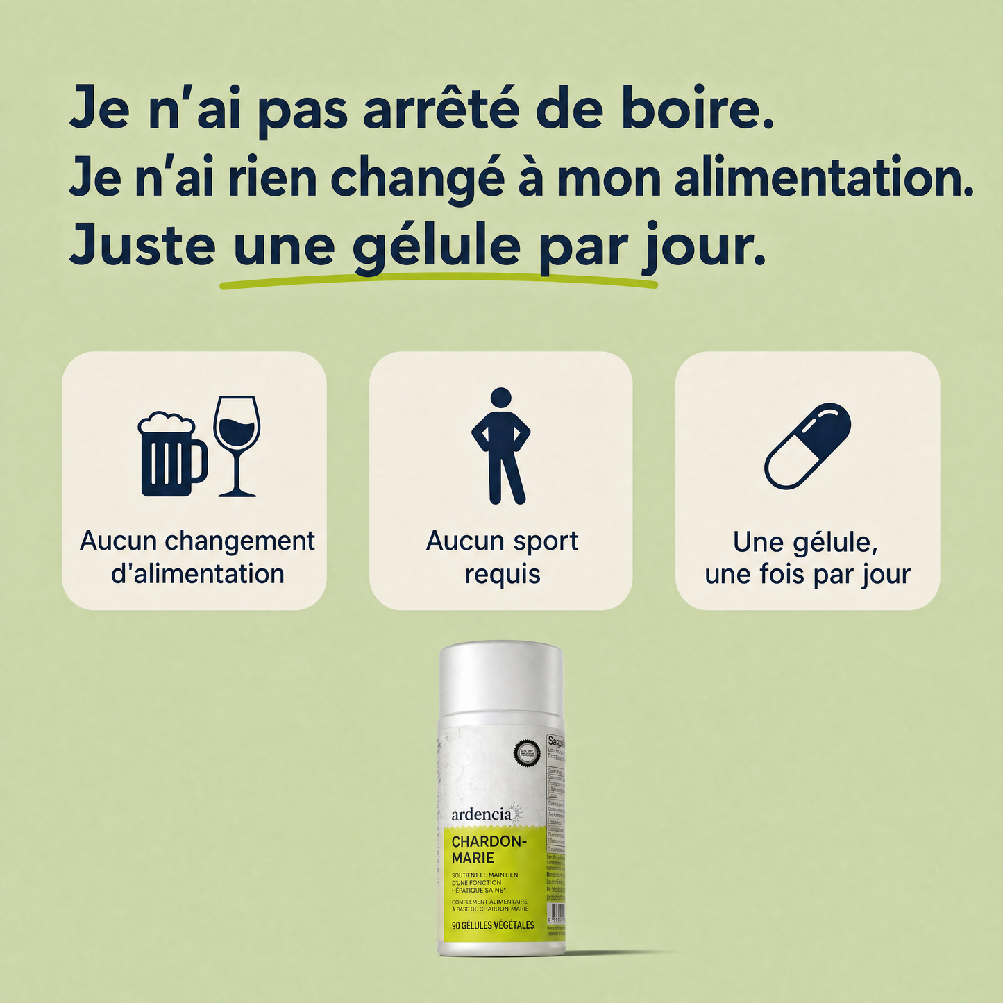 Flacon Ardencia — détail packaging