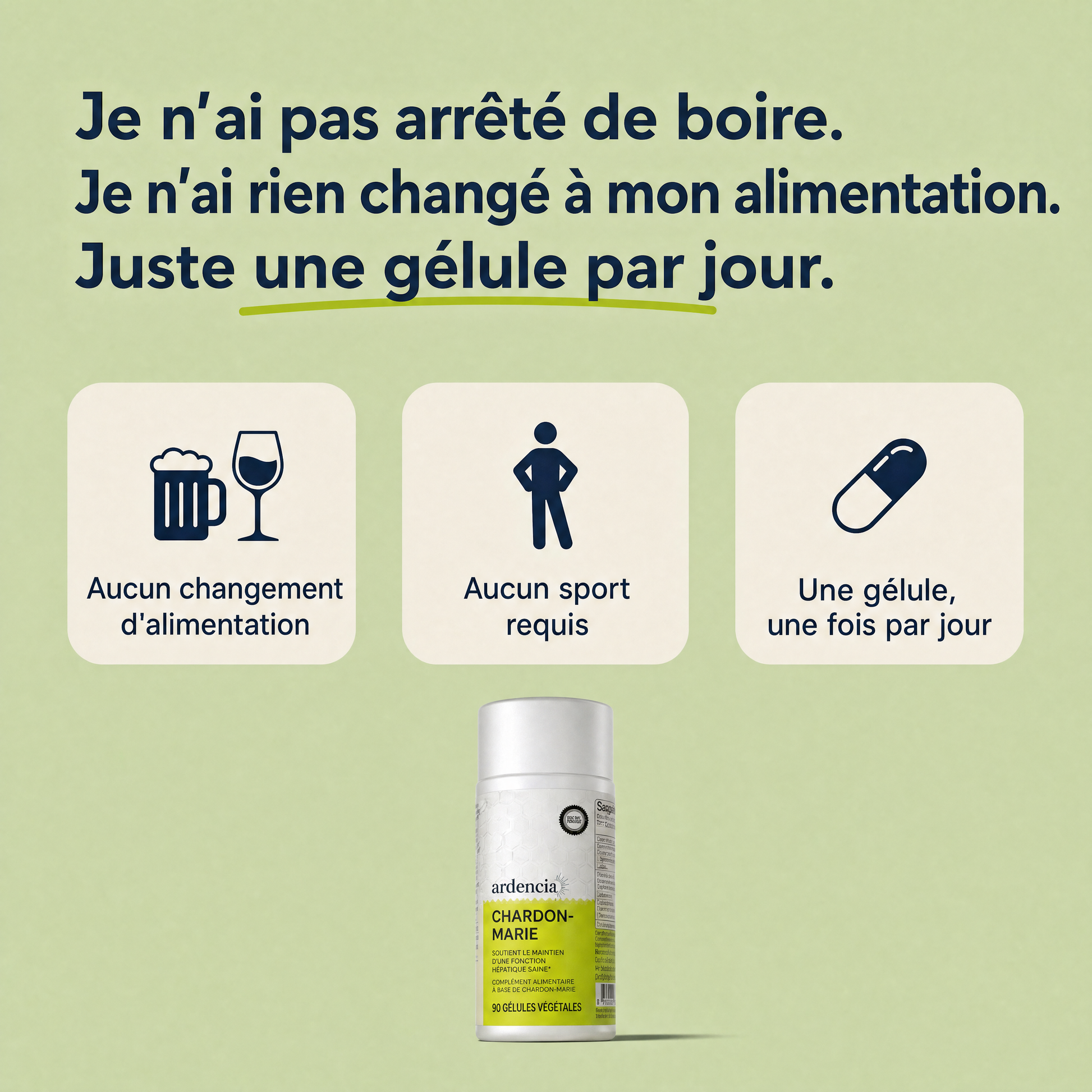 Flacon Ardencia — détail packaging