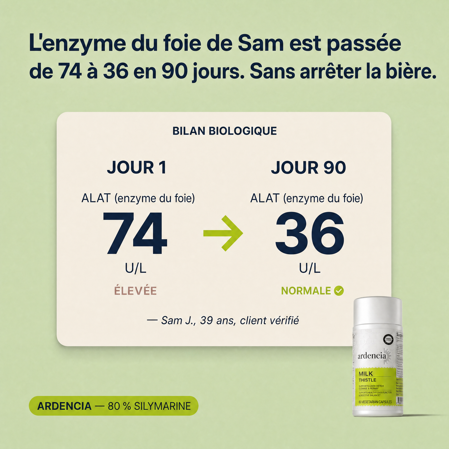 Flacon Ardencia — mise en scène